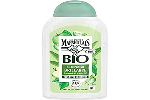 Le Petit Marseillais BIO Szampon Błyszczyk, Aloe Vera i wszystkie rodzaje włosów, 1 sztuka x 250 ml