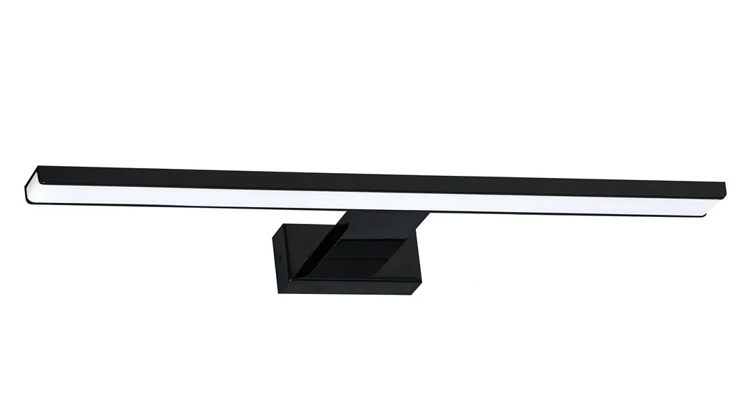 Czarny kinkiet do łazienki - N014-Folind 13,8W 60x11,5x4 cm