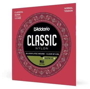 D'Addario EJ27N-1/2 zestaw strun nylonowych do gitary klasycznej, rozmiar 1/2, Normal Tension EJ27N 1/2