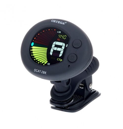 Ortega OCAT-2BK tuner chromatyczny z metronomem, zapinany na klips OCAT-2BK