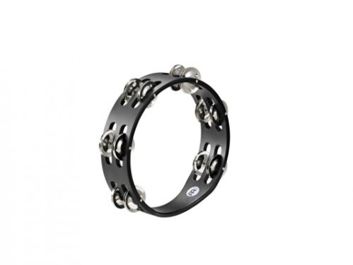 Meinl Percussion meinl Percussion cta2s BK Compact Tambourine z aluminiową klamry, średnica 20,32 cm (8 cali), czarny CTA2SBK