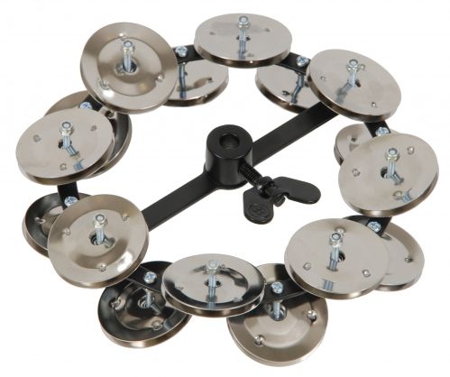 Meinl Percussion meinl Percussion hthh2bk HiHat Tambourine ze stali z zacisków (2-rzędowy), czarny HTHH2BK