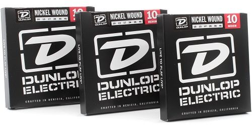 Dunlop Electric Medium 3-Pack struny do gitary elektrycznej 10 46