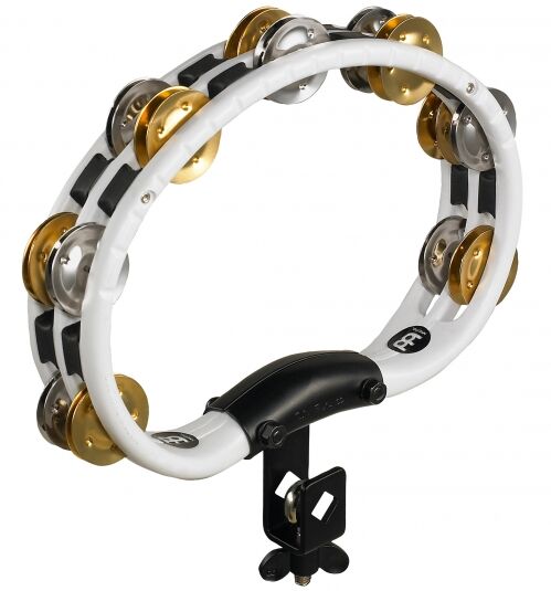 Meinl Percussion Dyski twarde meinl Percussion tmt2 m WH Recording Combo Tambourine (plastik ABS) z mosiądzu i stali obejmy (2-rzędowy)  możliwość montażu, biały TMT2M-WH