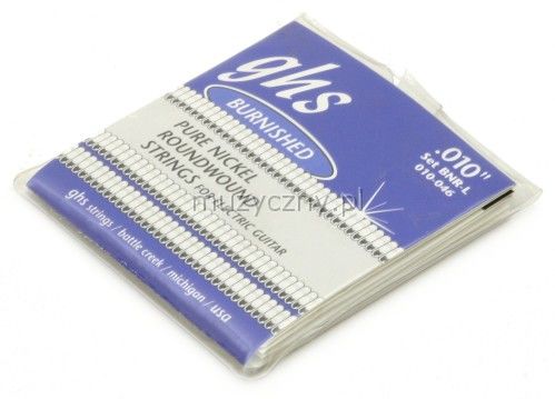 GHS BNRL Burnished Pure Nickel struny do gitary elektrycznej 10-46
