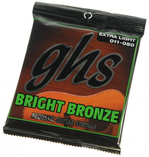 GHS BRIGHT BRONZE zestaw strun do gitary akustycznej - BB20X - ekstra lekka - 011/050 GHSBB20