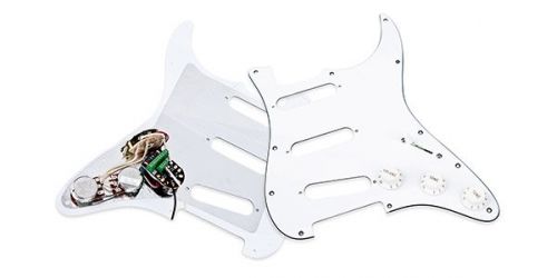 Seymour Duncan Seymour Duncan BYOP Pickguard do gitary elektrycznej typu strat wstępnie odrutowany bez przetworników, biały