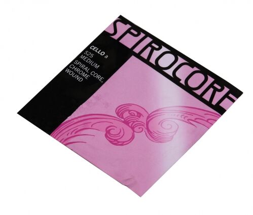 Thomastik Pojedynczy sznur do wiolonczeliny 4/4 Spirocore - rdzeń spiralny ze sznurkiem, chromowany ran, średni 641201