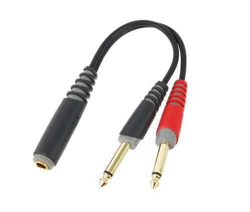 Klotz o wyglądzie pnia adapter 1 X 6,3 MM Female 3-POL. /2 X 6,3 MM Male 2-POL. (AYS-5) nowy AYS-5