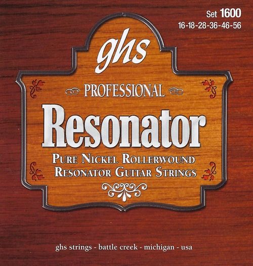 GHS Professional - Resonator String String Set, Nickel, Semi Flat, .016-.056