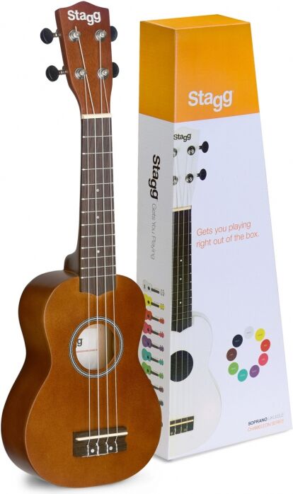 Stagg US-NAT Natural Soprano Ukulele z futerał na naturalny USNAT