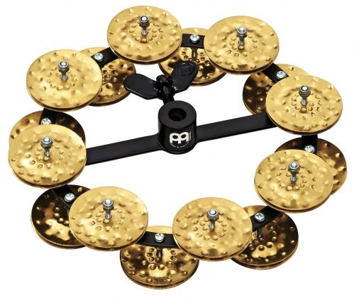 Meinl Percussion meinl Percussion hthh2b-BK HiHat Tambourine z mosiądzu kuta zacisków (2-rzędowa), czarna HTHH2B-BK