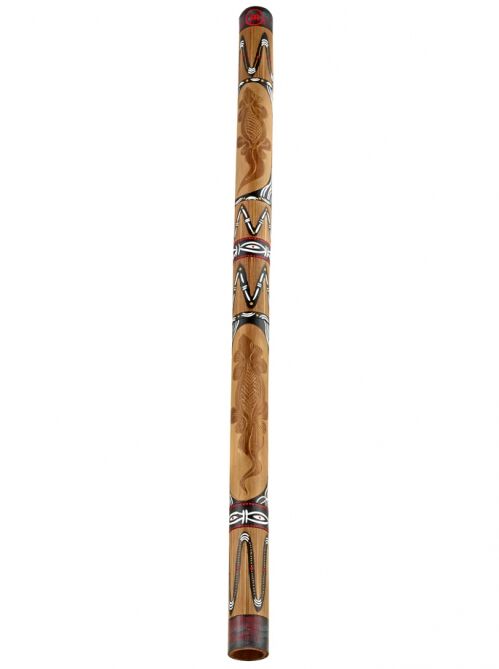 Meinl Percussion DDG1-BK instrument muzyczny Didgeridoo, z artystycznym malowaniem ręcznym, długość: 120 cm, kolor czarny, brązowy DDG1-BR