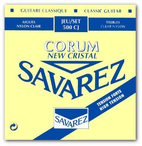 Savarez Zapewnia Klassik gitara savarez struny New Cristal Corum komplet 500 CJ High Tension Niebieski 500CJ