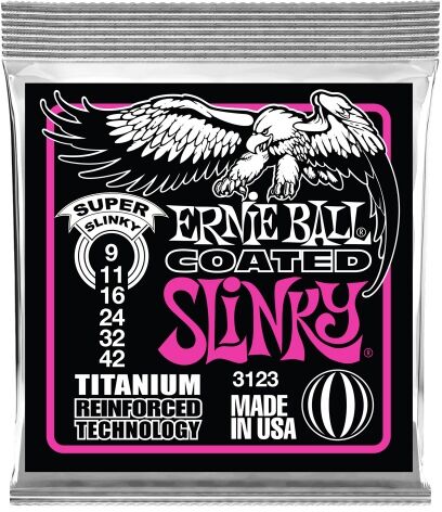 Ernie Ball Titanium RPS Coated Slinky Electric Guitar Strings 3123