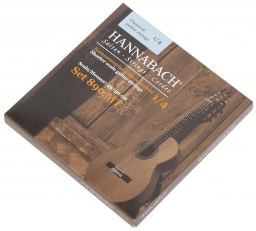 Hannabach struny do gitary klasycznej serii 890 do gitary dla dzieci 1/4 Mensur: zestaw 49 - 52 cm 653069