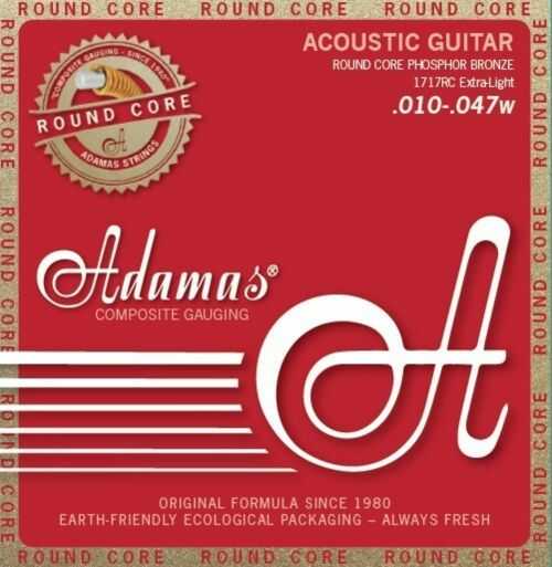 Adamas Adamas Akustik-Gitarren Saiten Historic Reissue Phosphor Bronze Round Core Satz Medium .013-.056 - 1919RC 664604