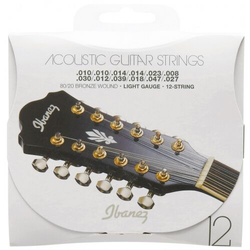 Ibanez iacs12 °C gitara komplet strun (80/20 z brązu, 12-String akustycznej. 010  047, light) IACS12C