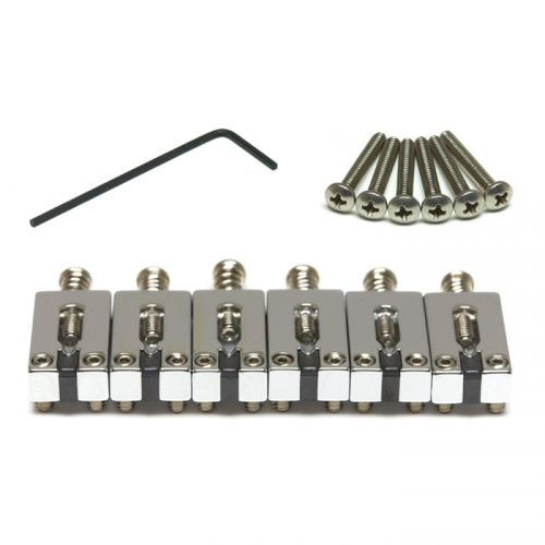 Graphtech Graphtech String Saver PG-8000-FC - Strat & Tele Style Saddles, Brushed Steel, 6-strun, siodełka do mostka, chromowany vintage