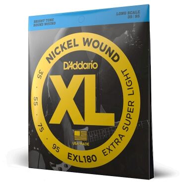 D'Addario komplet strun Niklowo do basów EXL180