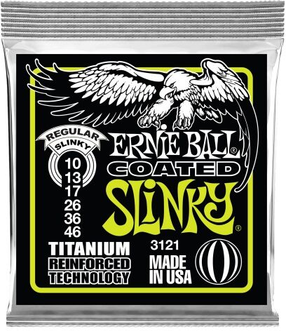 Ernie Ball Titanium RPS Coated Slinky Electric Guitar Strings 3121