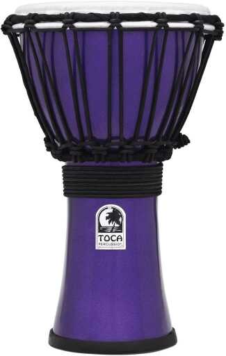 Toca TFCDJ-7MV 7-calowy Freestyle Colorsound Djembe - Metaliczny indygo TFCDJ7MI