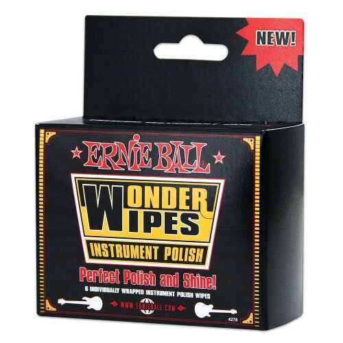 Ernie Ball Wonder Wipes 6 scentralizowania ually Wrapped instrument Polish Wipes 4278