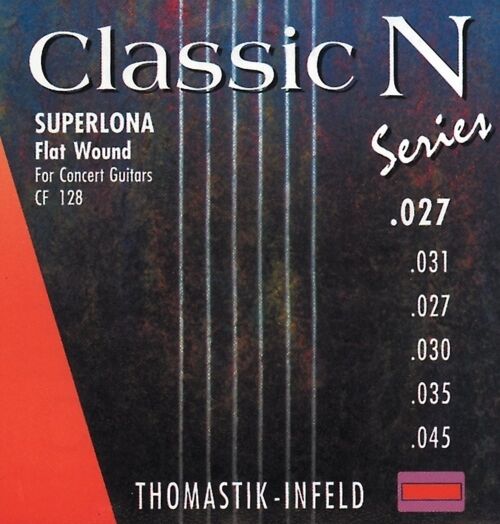 Thomastik pojedynczy sznurek D4 .030 stal chromowana CF30 do klasycznej gitary klasycznej serii N Superlona zestaw świateł CF128, CF127 656654
