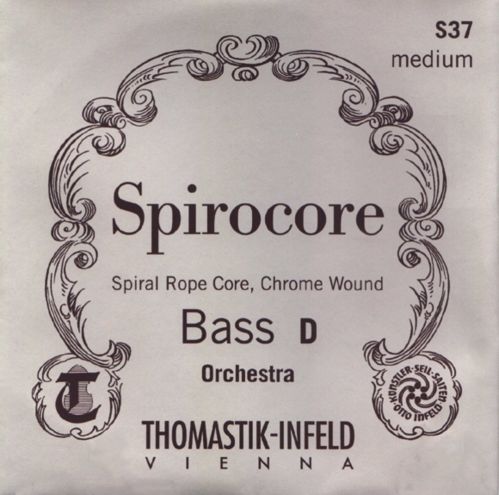 Thomastik Struna pojedyncza do kontrabas 1/2 Spirocore rdzeń spiralny typu A, oplot chromowany, stroik solo, średnia 644291