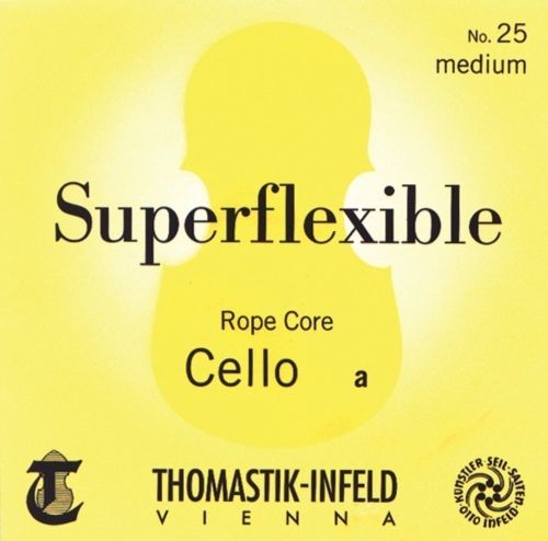 Thomastik Einzelsaite für Cello 4/4 Superflexible - G-Saite Stahlseilkern, Silber umsponnen, stark 641414