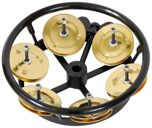 Meinl Percussion meinl Percussion thh1b-BK HiHat Tambourine z klamry z mosiądzu, średnica 12,70 cm (5 cali), czarny THH1BBK