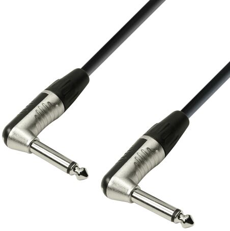 ah Cables adam hall 4 Star Series rean instrument przewód, 6.3 MM JACK Mono Pod kątem prostym na jack 6.3 MM Mono Pod kątem prostym, 0.6 m K4IRR0060