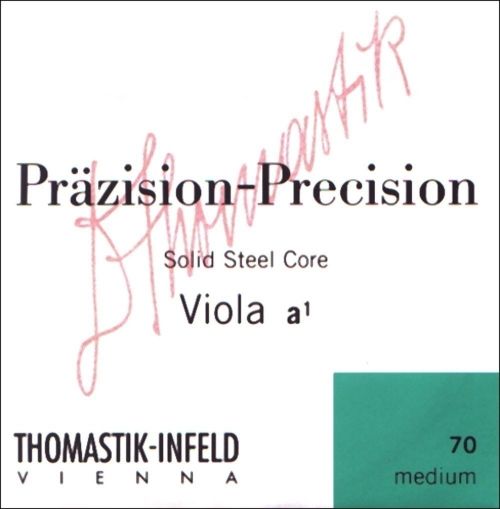 Thomastik Einzelsaite für Viola 4/4 Präzision - C-Saite Vollstahlkern, Silber umsponnen, weich 637815