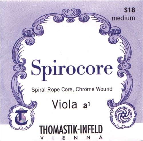 Thomastik Struny do Viola Spirocore zestaw rdzeni spiralnych 4/4 średnie stal chromowana 637128