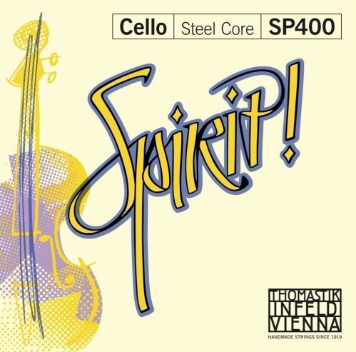 Thomastik Einzelsaite für Cello 4/4 Spirit - D-Saite Stahlkern, Chrom umsponnen, mittel 640894