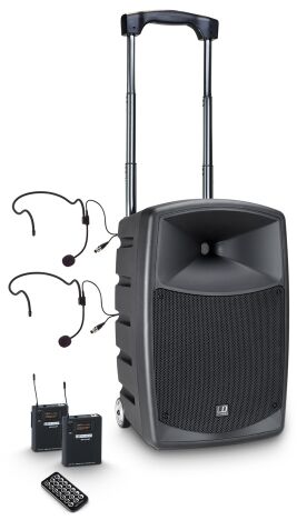 LD Systems ROADBUDDY 10 BPH 2 B6 - Battery-Powered Bluetooth Speaker with Mixer, 2 Bodypack and 2 Headsets