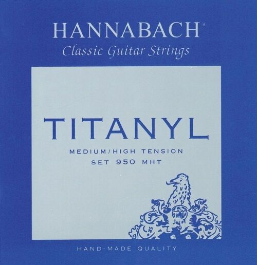 Hannabach 653158 Klassikgitarrensaiten Serie 950 Medium/High Tension Titanyl 3er Diskant 653158
