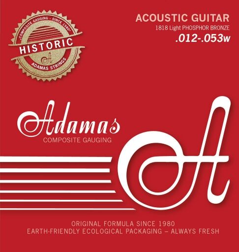 Adamas Adamas OV1818E lekkie (.012-.053 ga) struny do gitary akustycznej z brązu fosforowego OV1818E