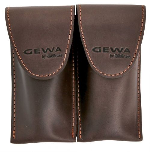 Gewa Mundstücktasche Crazy Horse Waldhorn schwarz für 2 Mundstücke 720039