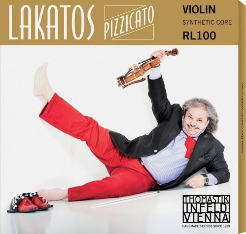 Thomastik Einzelsaite für 4/4 Violine Lakatos Pizzicato - A-Saite Stahl, Chrom umsponnen, mittel 634022