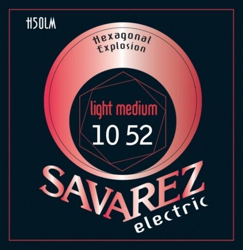 Savarez struny do gitary elektrycznej sześciokątny wybuchowy zestaw niklu średni/lekki .010-.052 676547