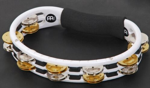 Meinl Percussion meinl Percussion tmt1 m-WH Recording Combo Tambourine (plastik) z mosiądzu i stali zacisków (2-rzędowy ABS), biały TMT1M-WH
