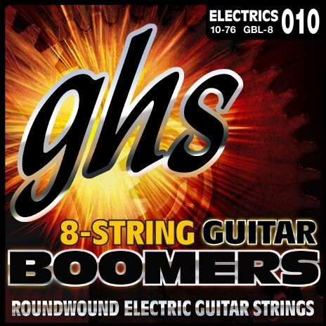 GHS Guitar Boomers struny do gitary elektrycznej, 8-str. Light, .010-.076