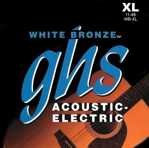 ghs GHS 52 WB XL z brązu Alloy String Extra Light Biały WBXL
