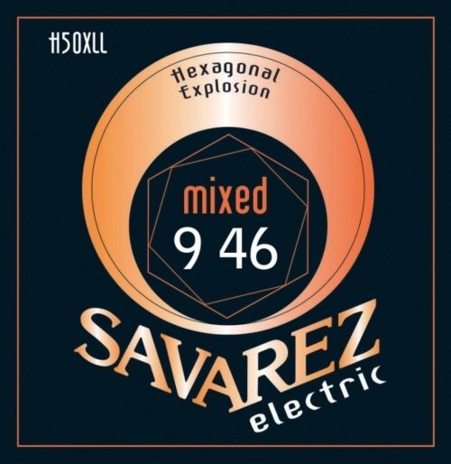 Savarez Struny do gitary elektrycznej sześciokątny wybuchowy nikiel zestaw mieszany .009-.046 676517