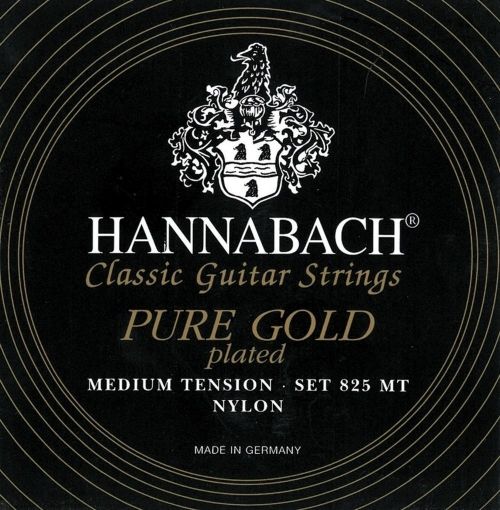 Hannabach 652636 Klassikgitarrensaiten Serie 825 Medium Tension Spezialvergoldung - E6 652636