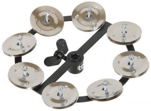 Meinl Percussion meinl Percussion hthh1bk HiHat Tambourine ze stali z zacisków (jednoszeregowych złącz), czarny HTHH1BK