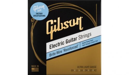 Gibson SEG-BWR9 Brite Wire Reinforced struny do gitary elektrycznej 9-42