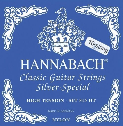 Hannabach 652606 struny do gitary klasycznej, seria 815, do gitar strunowych 8/10 / High Tension Silver Special - E6 652606