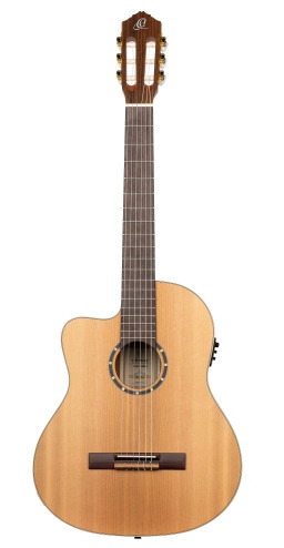 Ortega Guitars gitary RCE131L seria rodzinna Pro leworęczna nylonowa 6-strunowa gitara z topem cedrowym, korpusem mahoniowym i przetwornikiem RCE131L